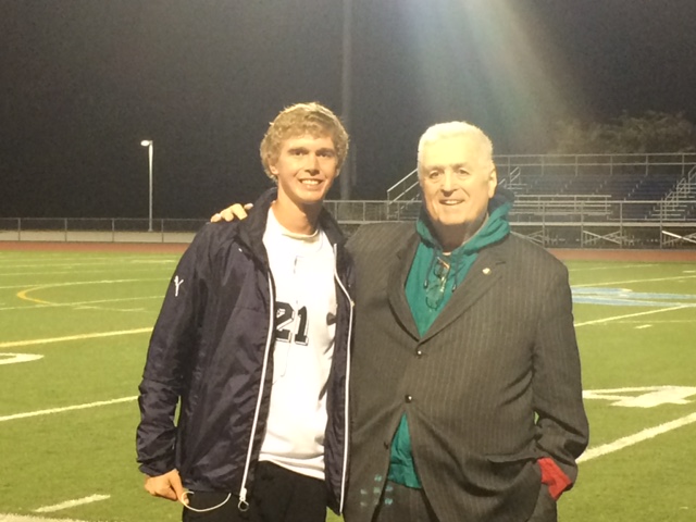 Grandpa Jim Carey with his Grandson Tyler at Tyler's SemiFinal Soccer Game in San Diego